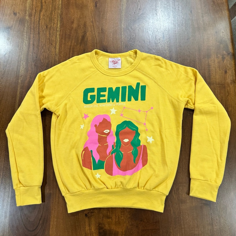 Anthropologie Midnight Rider Carolina Zodiac Gemini Sweatshirt Size XS